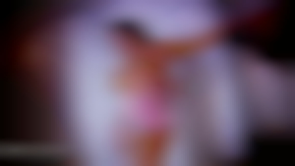 fitness model playing with her big tits