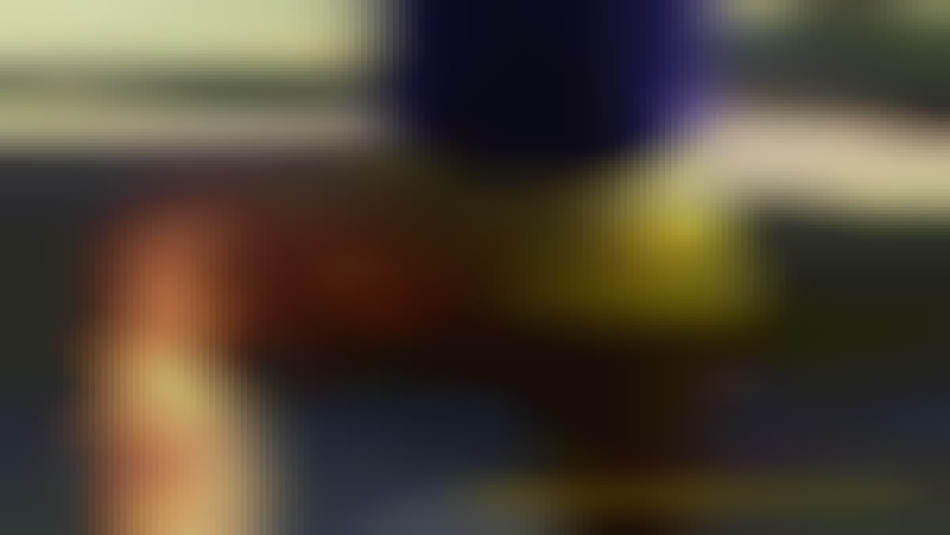 Angela Salvagno showing off her bulge