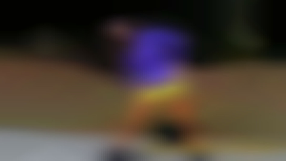 Angela Salvagno outdoor muscle stretch with a dick in her pants