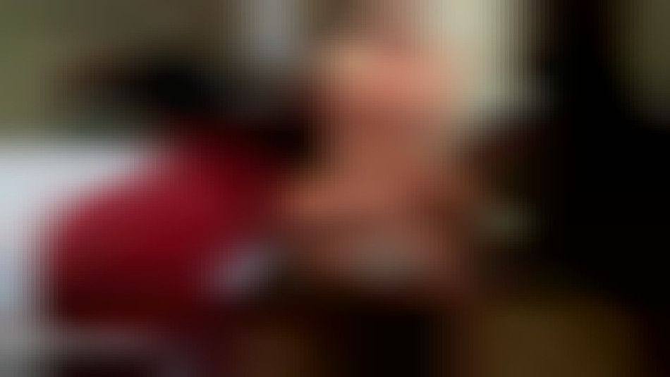 muscle MILF rides guys back