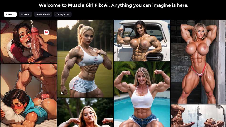 muscle girl flix AI